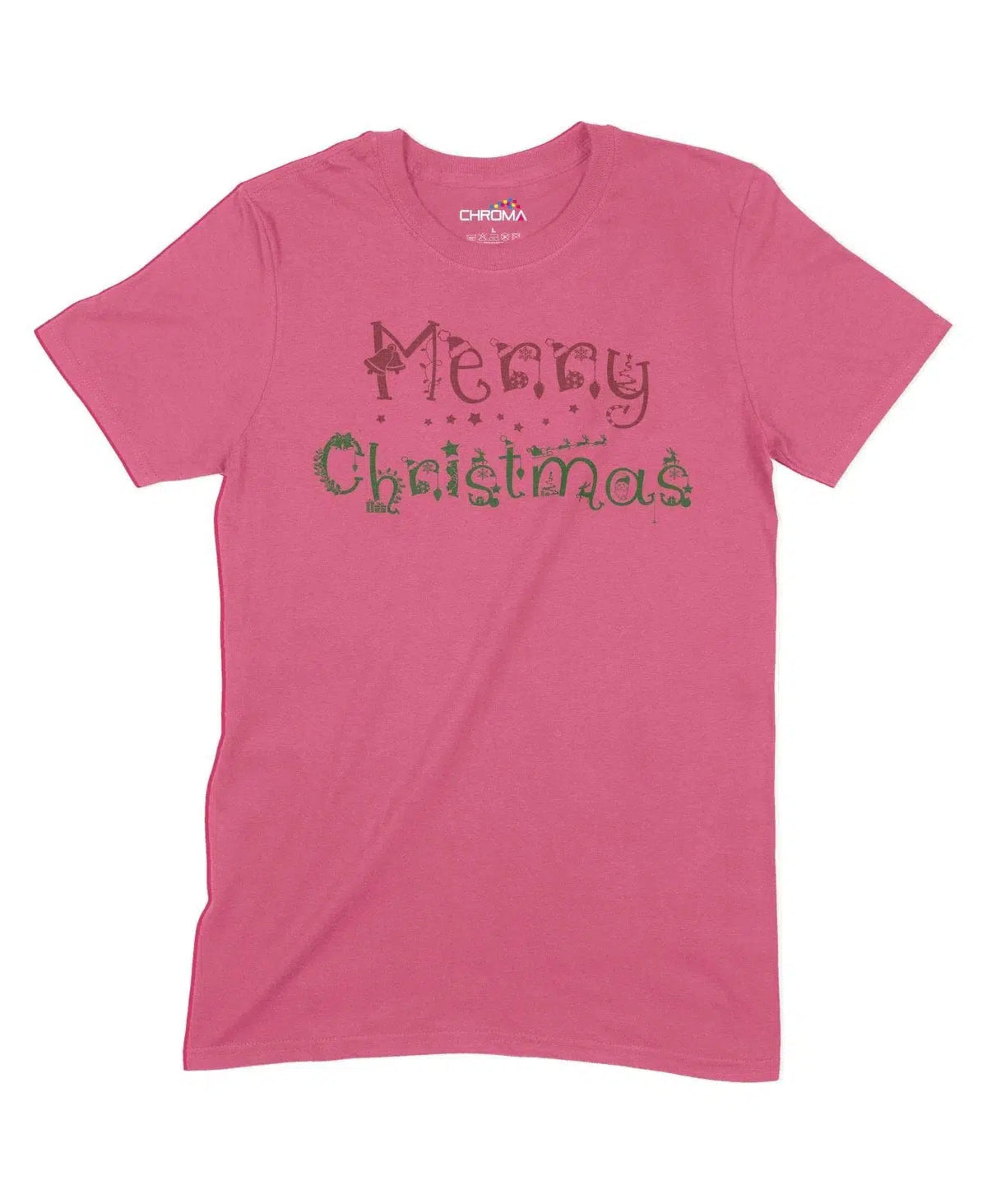 Merry Christmas Unisex Adult T-Shirt Chroma Clothing