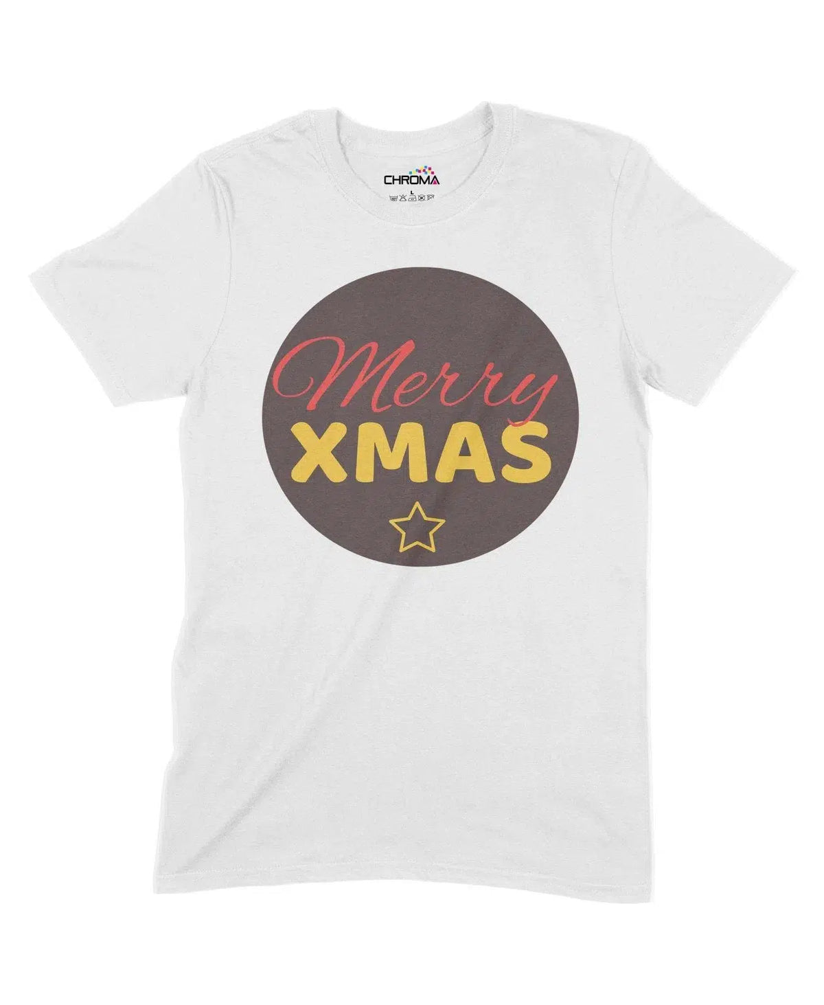 Merry Xmas Unisex Adult T-Shirt Chroma Clothing