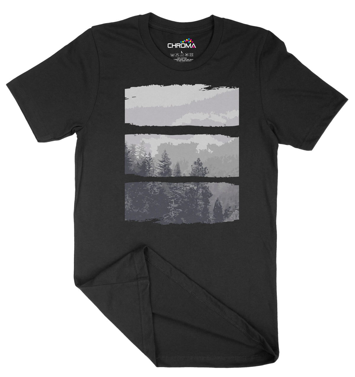 Monochrome Forest Unisex Adult T-Shirt | Premium Quality Streetwear Chroma Clothing