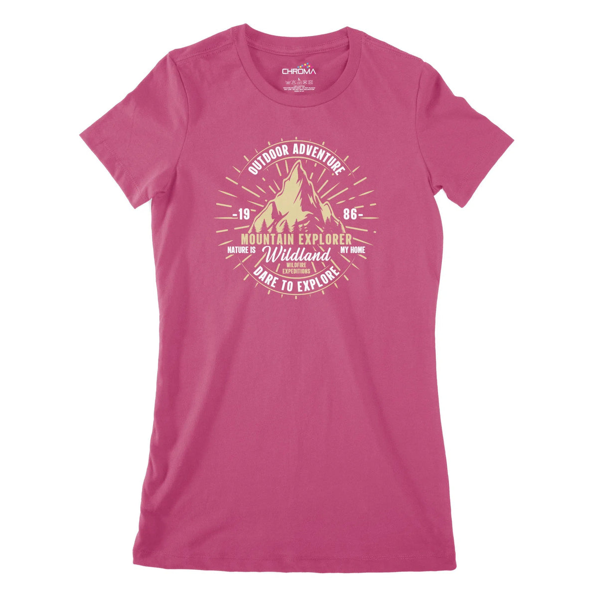 Mountain Explorer Women's Classic Fitted T-Shirt Chroma Clothing
