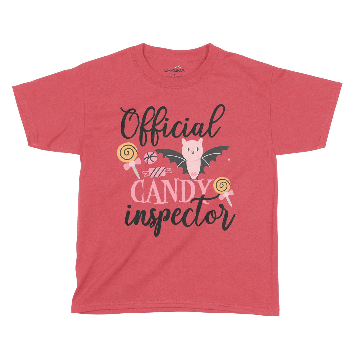 Official Candy Inspector Halloween Kids T-Shirt | Premium Halloween Cl Chroma Clothing