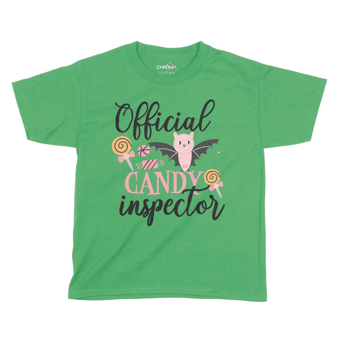 Official Candy Inspector Halloween Kids T-Shirt | Premium Halloween Cl Chroma Clothing