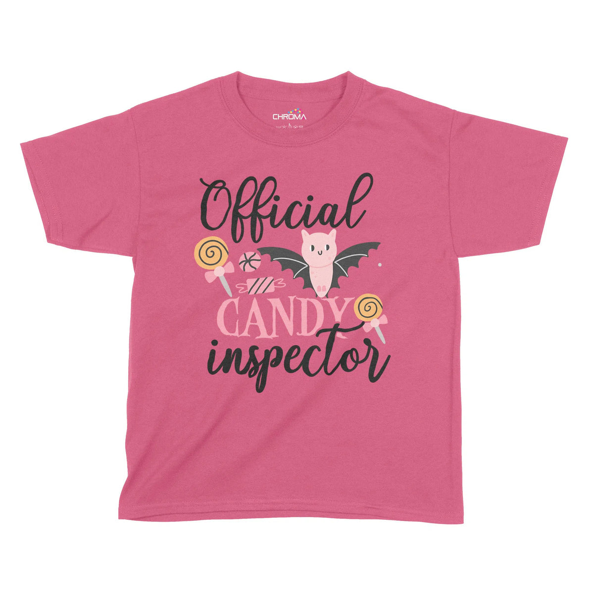 Official Candy Inspector Halloween Kids T-Shirt | Premium Halloween Cl Chroma Clothing