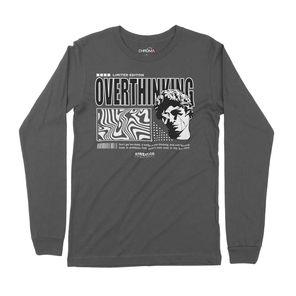 Overthinking | Long-Sleeve T-Shirt | Premium Quality Streetwear Chroma Clothing