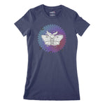 Psycedelic Moth Women's Classic Fitted T-Shirt Chroma Clothing