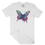 Psychedelic Butterfly Unisex Adult T-Shirt Chroma Clothing