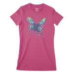 Psychedelic Butterfly Women's Classic Fitted T-Shirt Chroma Clothing