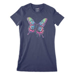 Psychedelic Butterfly Women's Classic Fitted T-Shirt Chroma Clothing