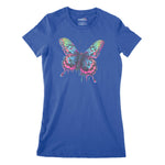 Psychedelic Butterfly Women's Classic Fitted T-Shirt Chroma Clothing
