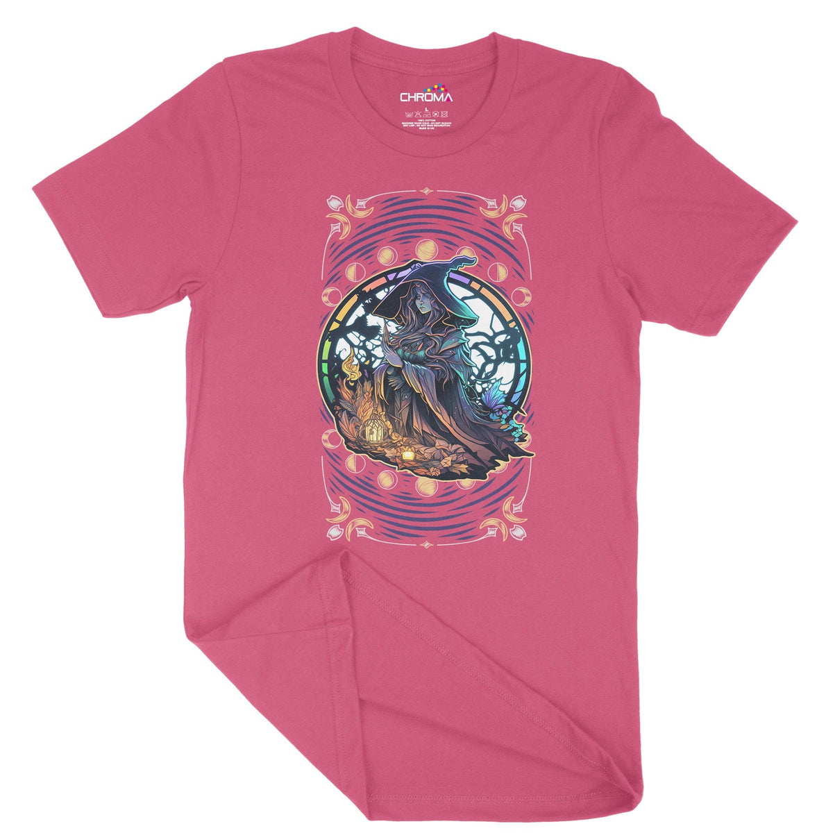 Psychedelic Wizard Unisex Adult T-Shirt Chroma Clothing