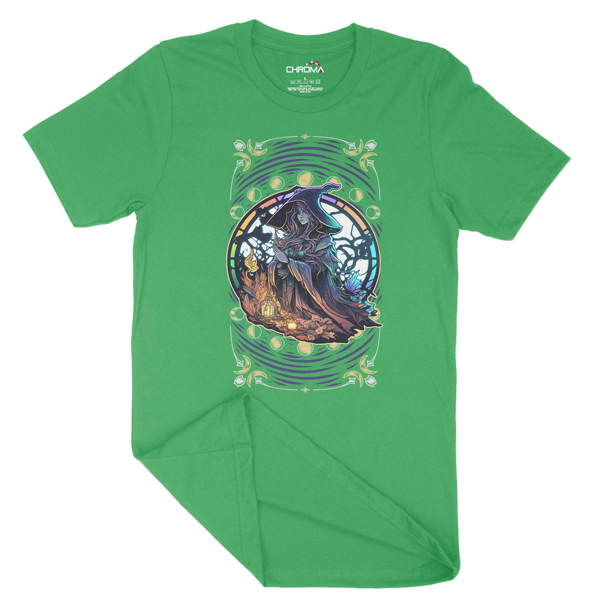 Psychedelic Wizard Unisex Adult T-Shirt Chroma Clothing