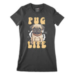 Pug Life Dog Lover Women's Classic Fitted T-Shirt Chroma Clothing