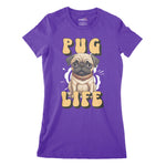 Pug Life Dog Lover Women's Classic Fitted T-Shirt Chroma Clothing