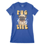 Pug Life Dog Lover Women's Classic Fitted T-Shirt Chroma Clothing