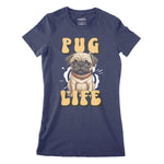 Pug Life Dog Lover Women's Classic Fitted T-Shirt Chroma Clothing