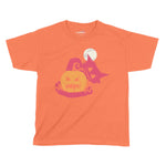 Pumpkin Cat Halloween Kids T-Shirt | Premium Halloween Clothing Chroma Clothing