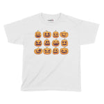 Pumpkin Faces Halloween Kids T-Shirt | Premium Halloween Clothing Chroma Clothing