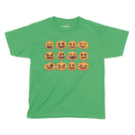 Pumpkin Faces Halloween Kids T-Shirt | Premium Halloween Clothing Chroma Clothing