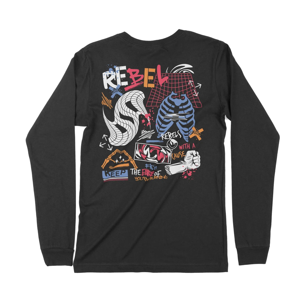 Rebel | Dual Print | Long-Sleeve T-Shirt | Premium Quality Streetwear Chroma Clothing