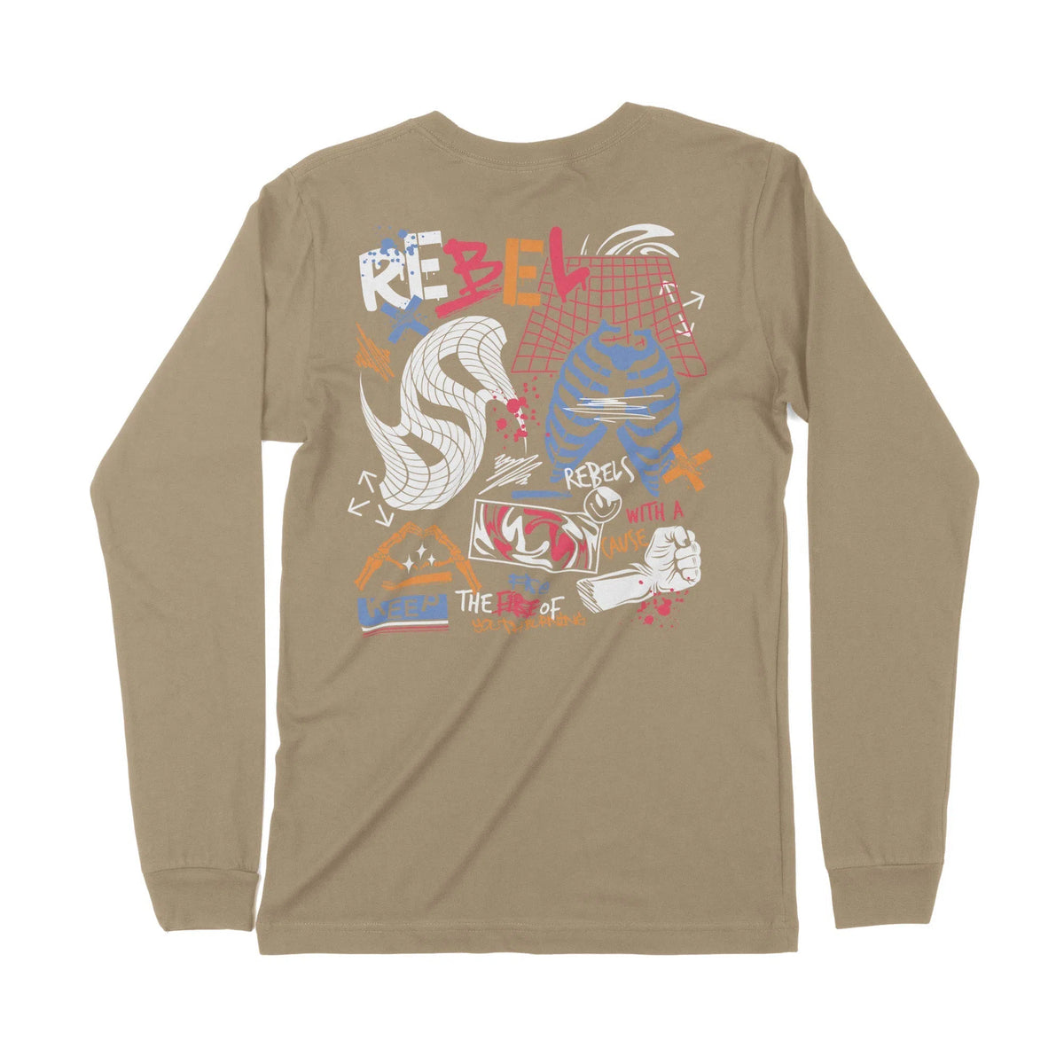 Rebel | Dual Print | Long-Sleeve T-Shirt | Premium Quality Streetwear Chroma Clothing