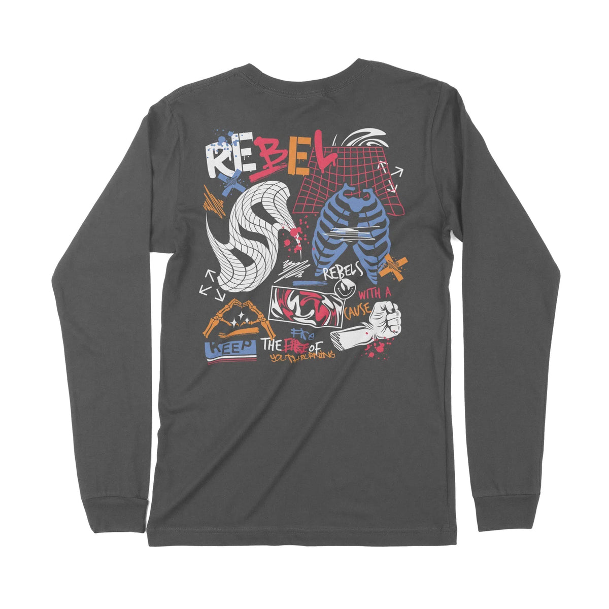 Rebel | Dual Print | Long-Sleeve T-Shirt | Premium Quality Streetwear Chroma Clothing