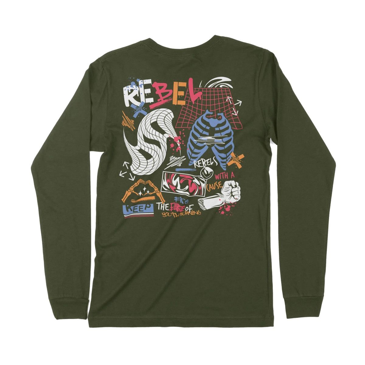 Rebel | Dual Print | Long-Sleeve T-Shirt | Premium Quality Streetwear Chroma Clothing
