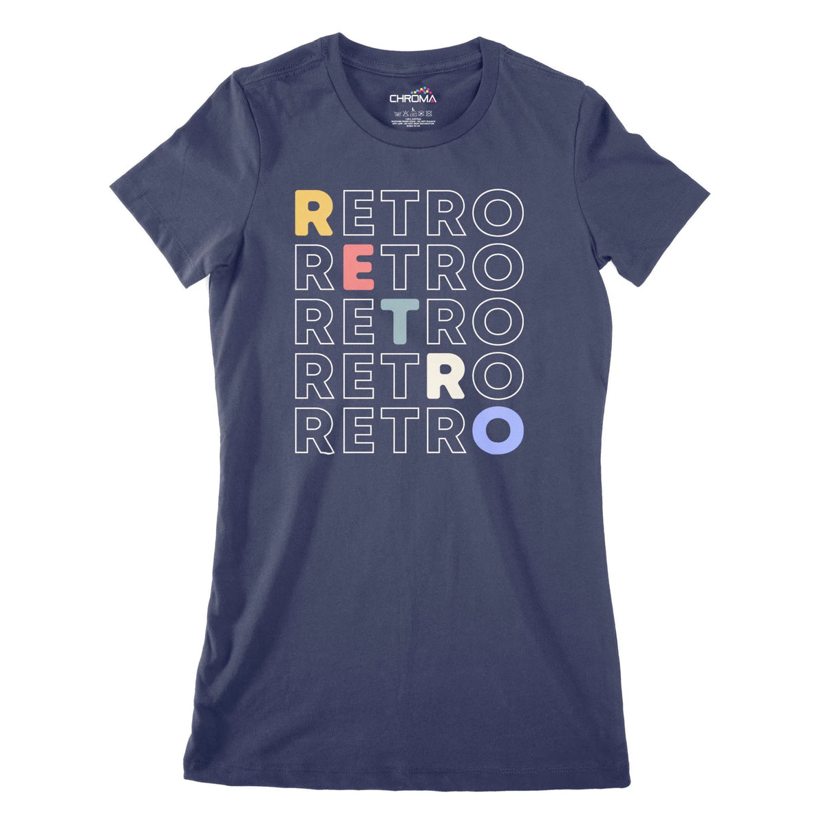 Retro Retro Classic Gaming Women's Classic Fitted T-Shirt | Premium Qu Chroma Clothing