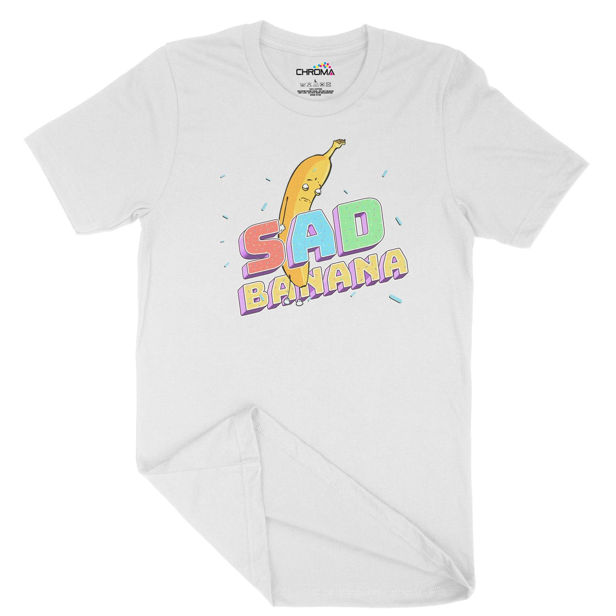 Sad Banana Unisex Adult T-Shirt Chroma Clothing