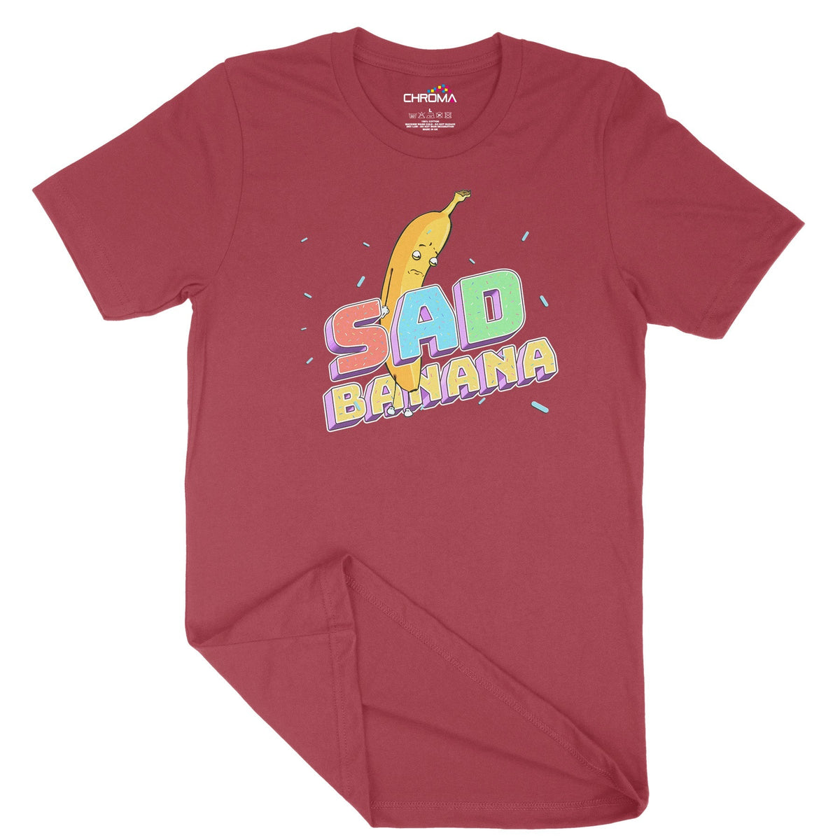 Sad Banana Unisex Adult T-Shirt Chroma Clothing