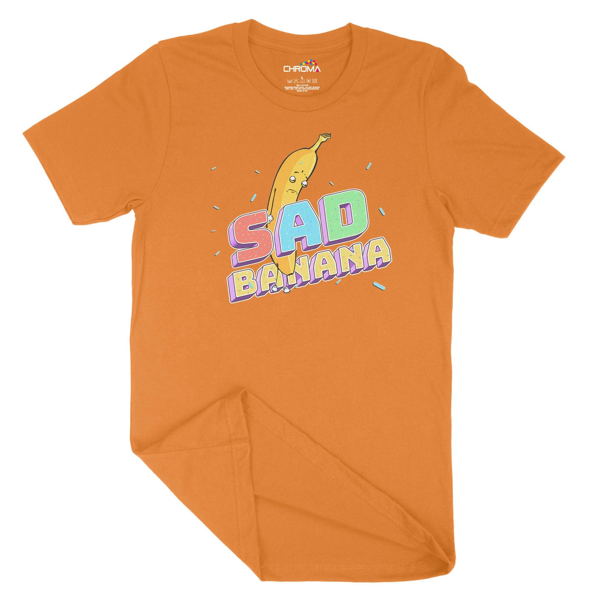 Sad Banana Unisex Adult T-Shirt Chroma Clothing