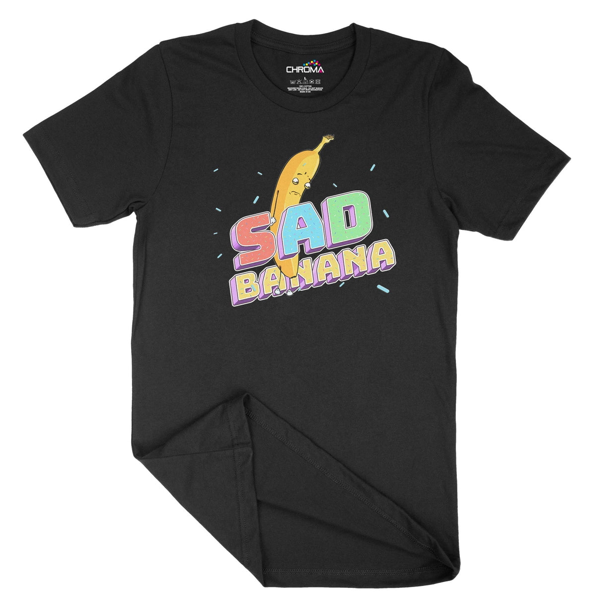 Sad Banana Unisex Adult T-Shirt Chroma Clothing