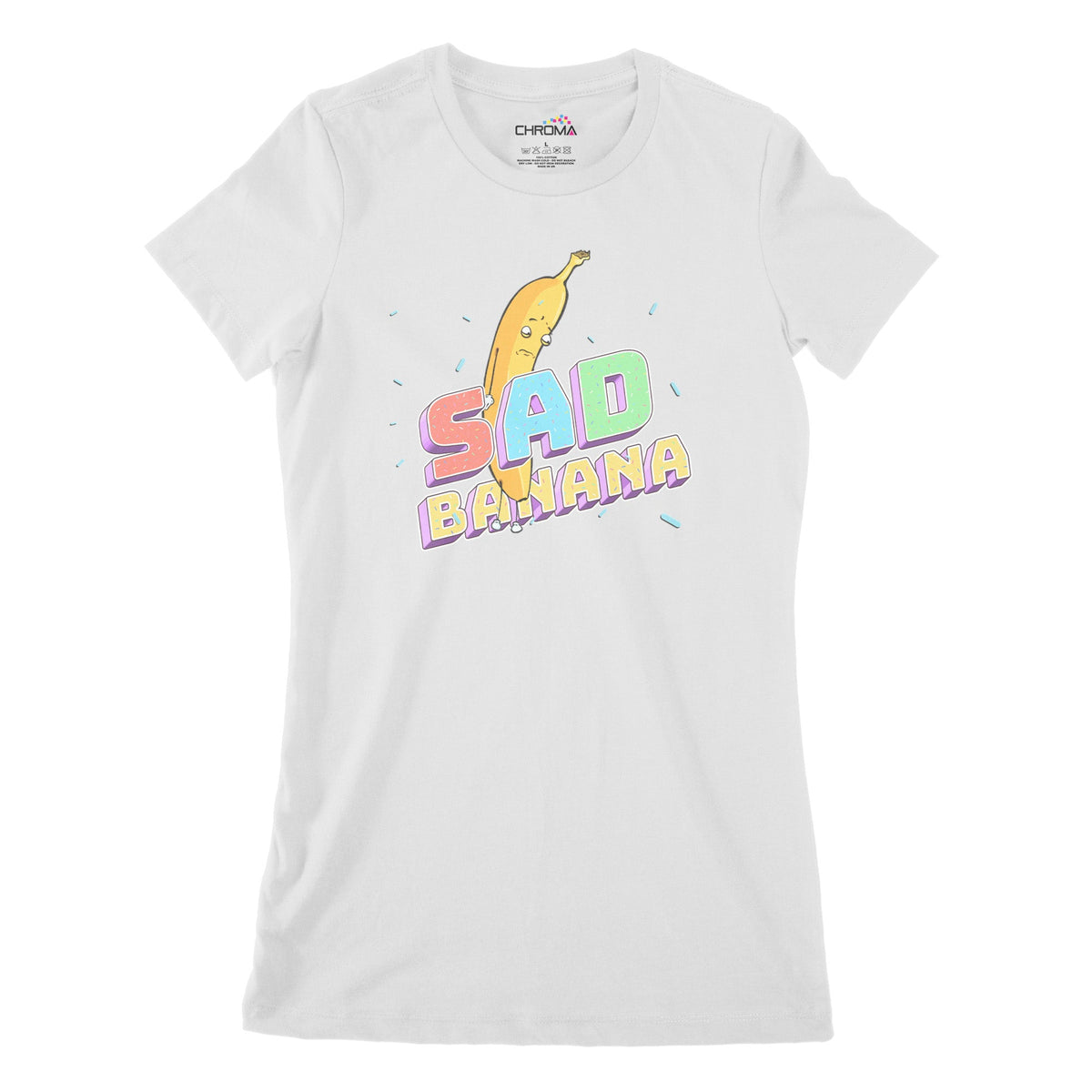 Sad Banana Women's Classic Fitted T-Shirt Chroma Clothing