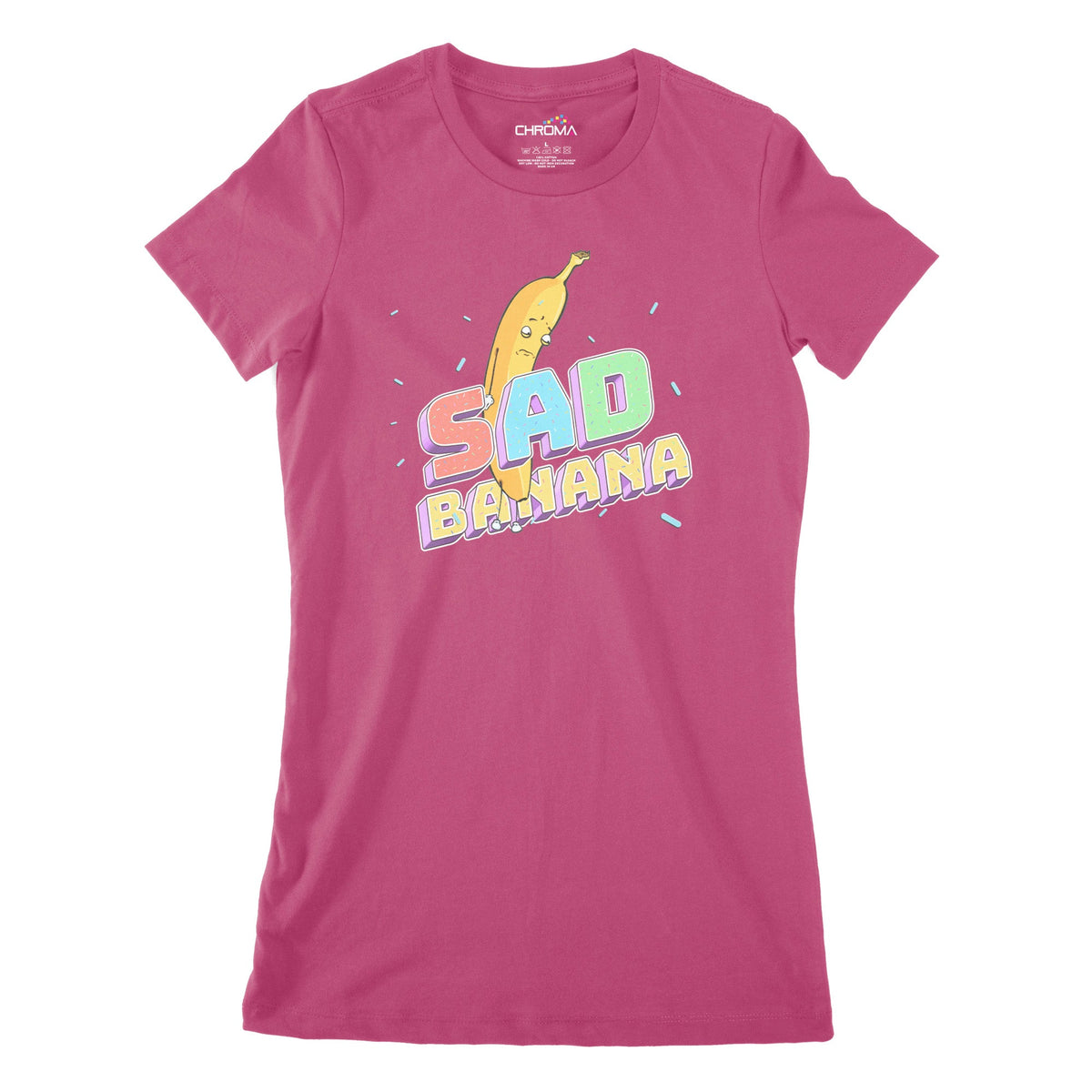 Sad Banana Women's Classic Fitted T-Shirt Chroma Clothing