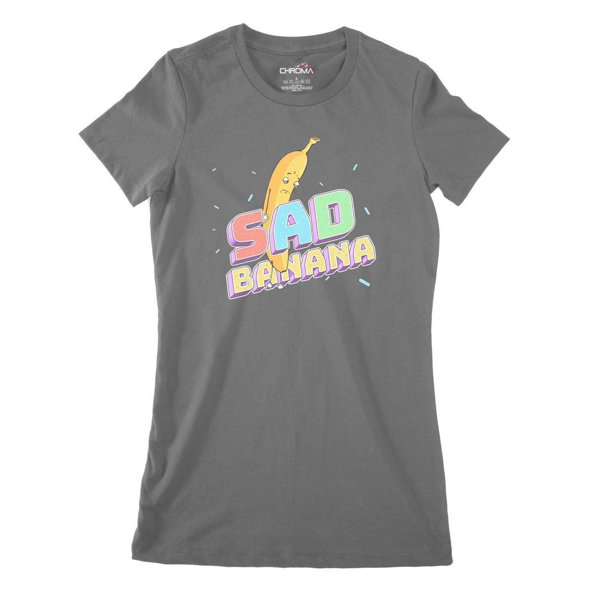Sad Banana Women's Classic Fitted T-Shirt Chroma Clothing