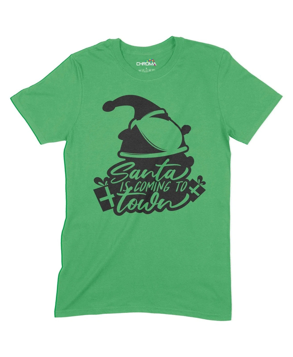 Santa Is Coming To Town Unisex Adult T-Shirt Chroma Clothing