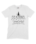 Seasons Greetings Unisex Adult T-Shirt Chroma Clothing