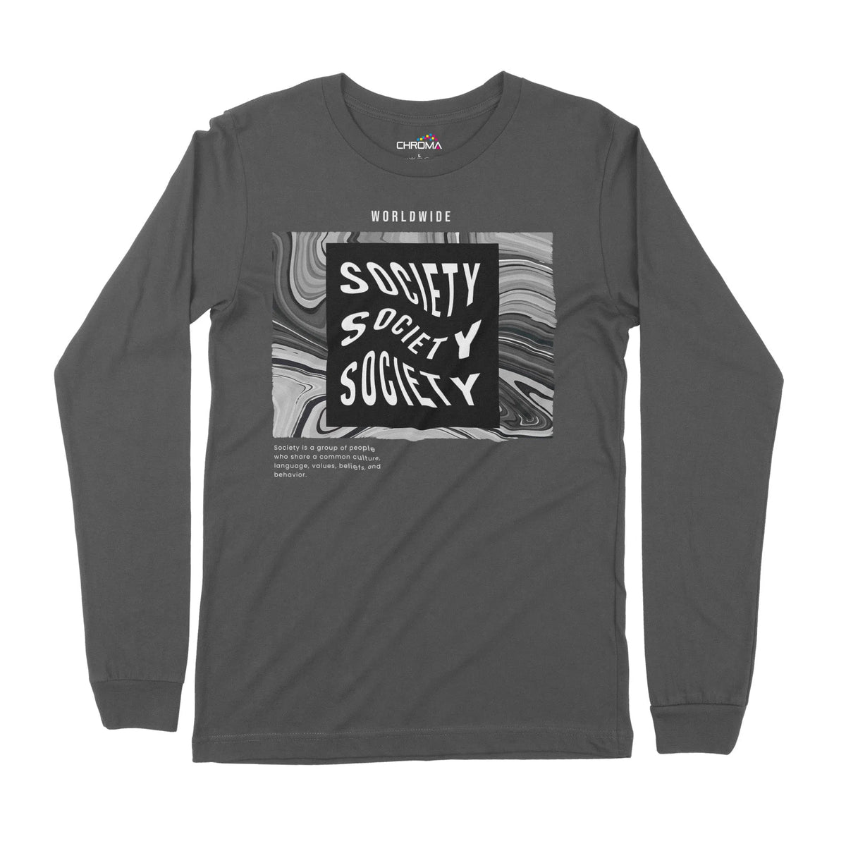 Society | Long-Sleeve T-Shirt | Premium Quality Streetwear Chroma Clothing