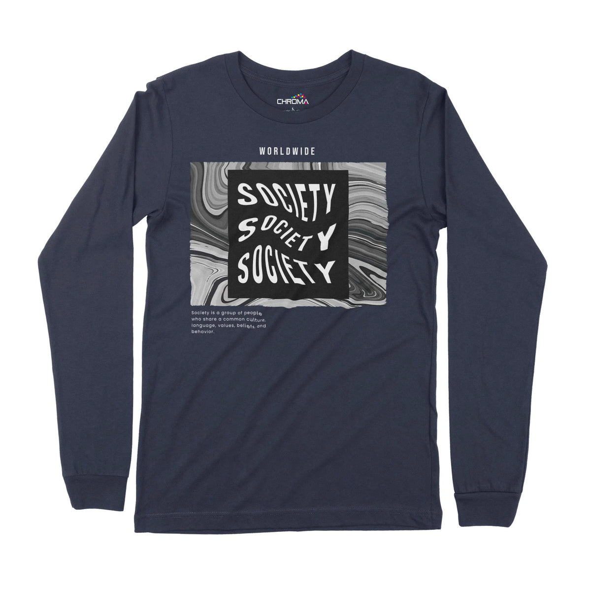 Society | Long-Sleeve T-Shirt | Premium Quality Streetwear Chroma Clothing