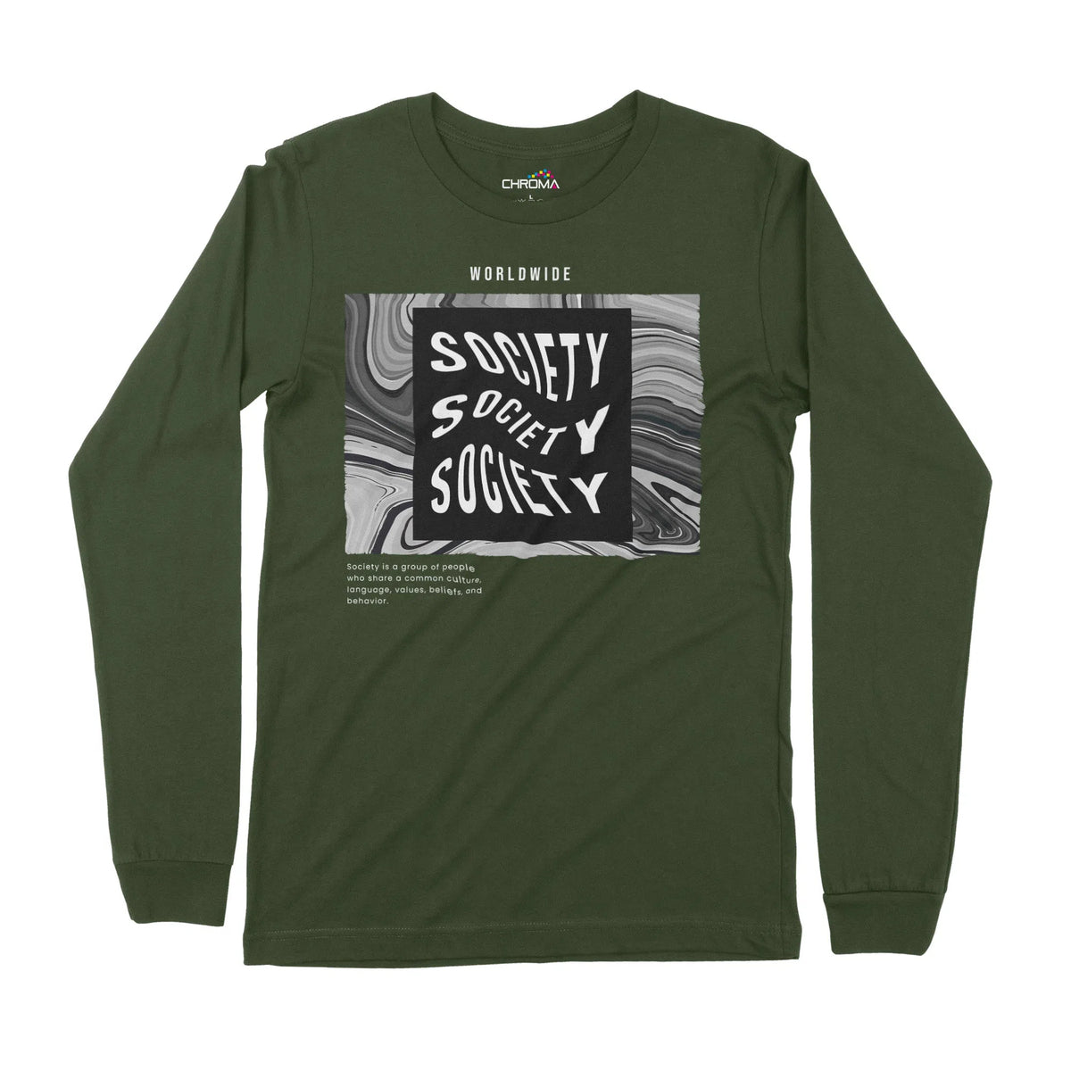 Society | Long-Sleeve T-Shirt | Premium Quality Streetwear Chroma Clothing