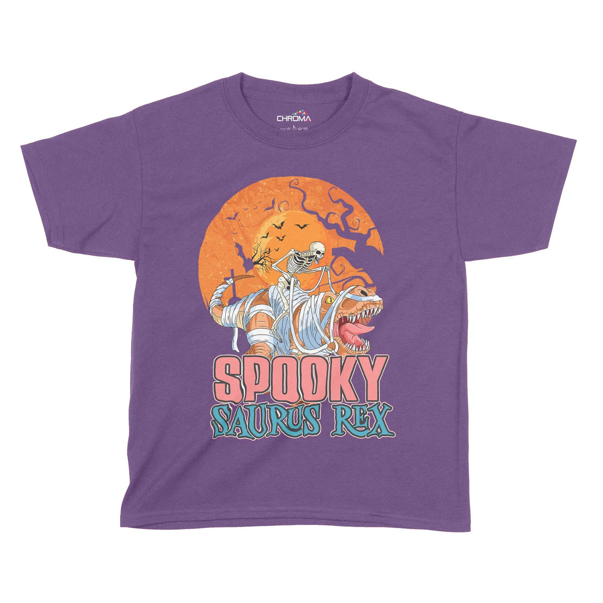 Spooky-Saurus Rex Halloween Kids T-Shirt | Premium Halloween Clothing Chroma Clothing
