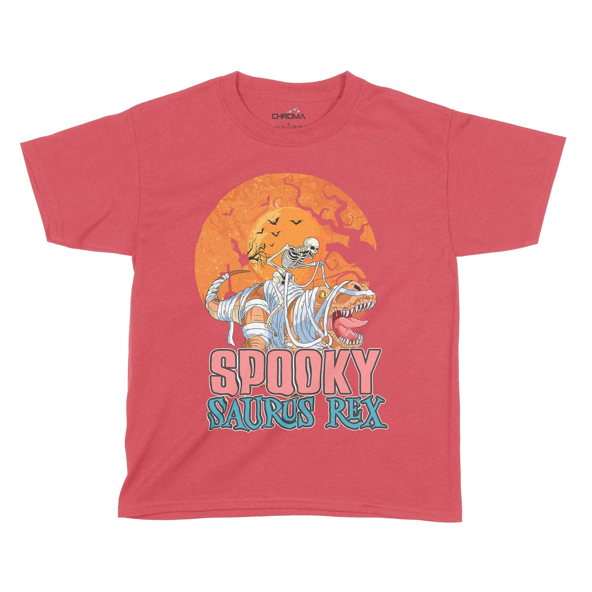 Spooky-Saurus Rex Halloween Kids T-Shirt | Premium Halloween Clothing Chroma Clothing