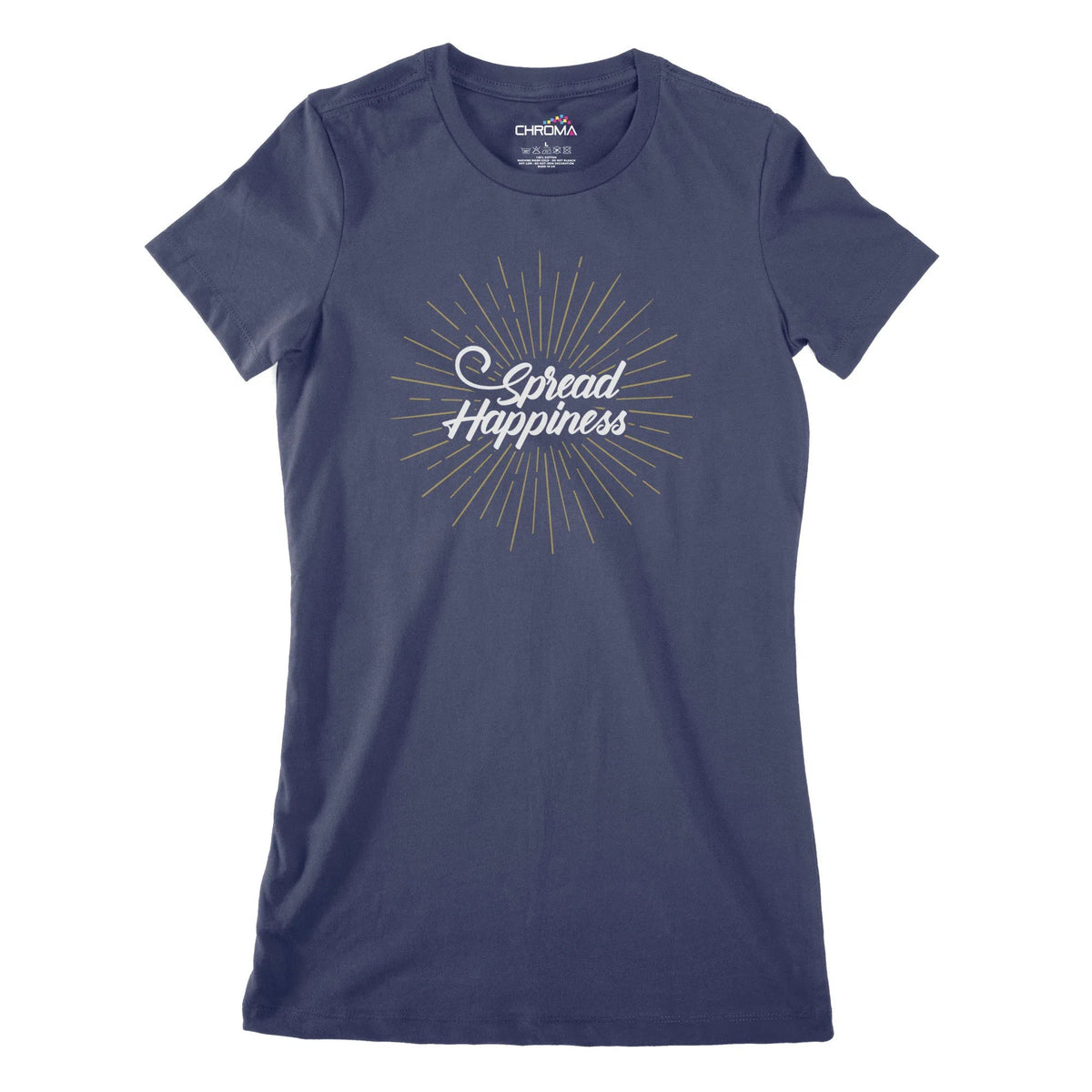 Spread Happiness Women's Classic Fitted T-Shirt Chroma Clothing