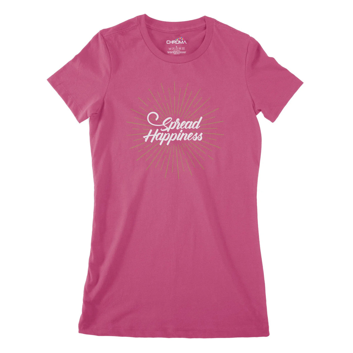 Spread Happiness Women's Classic Fitted T-Shirt Chroma Clothing