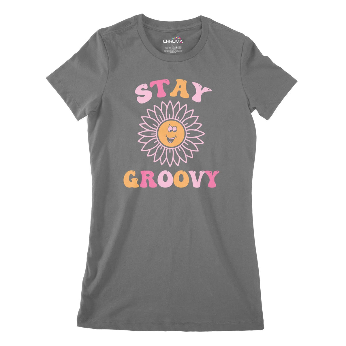 Stay Groovy Women's Classic Fitted T-Shirt Chroma Clothing