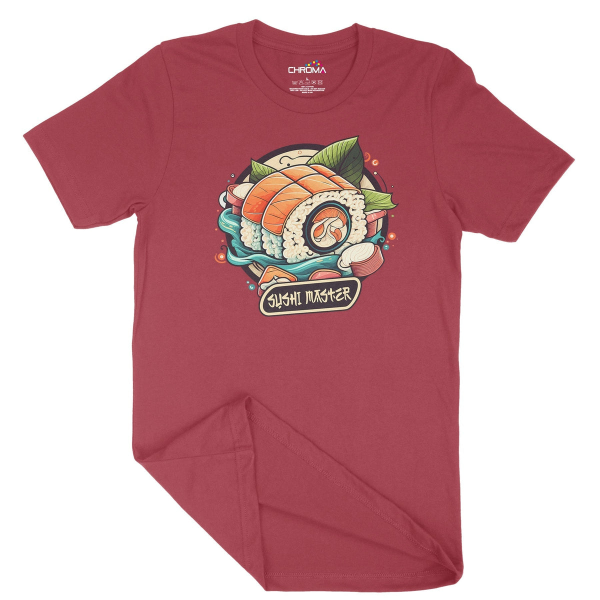 Sushi Master Unisex Adult T-Shirt Chroma Clothing