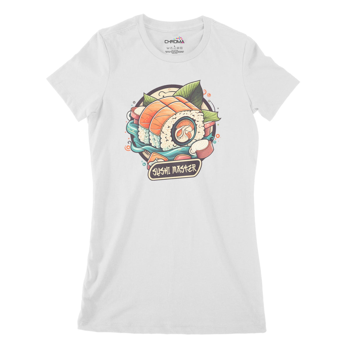 Sushi Master Women's Classic Fitted T-Shirt Chroma Clothing