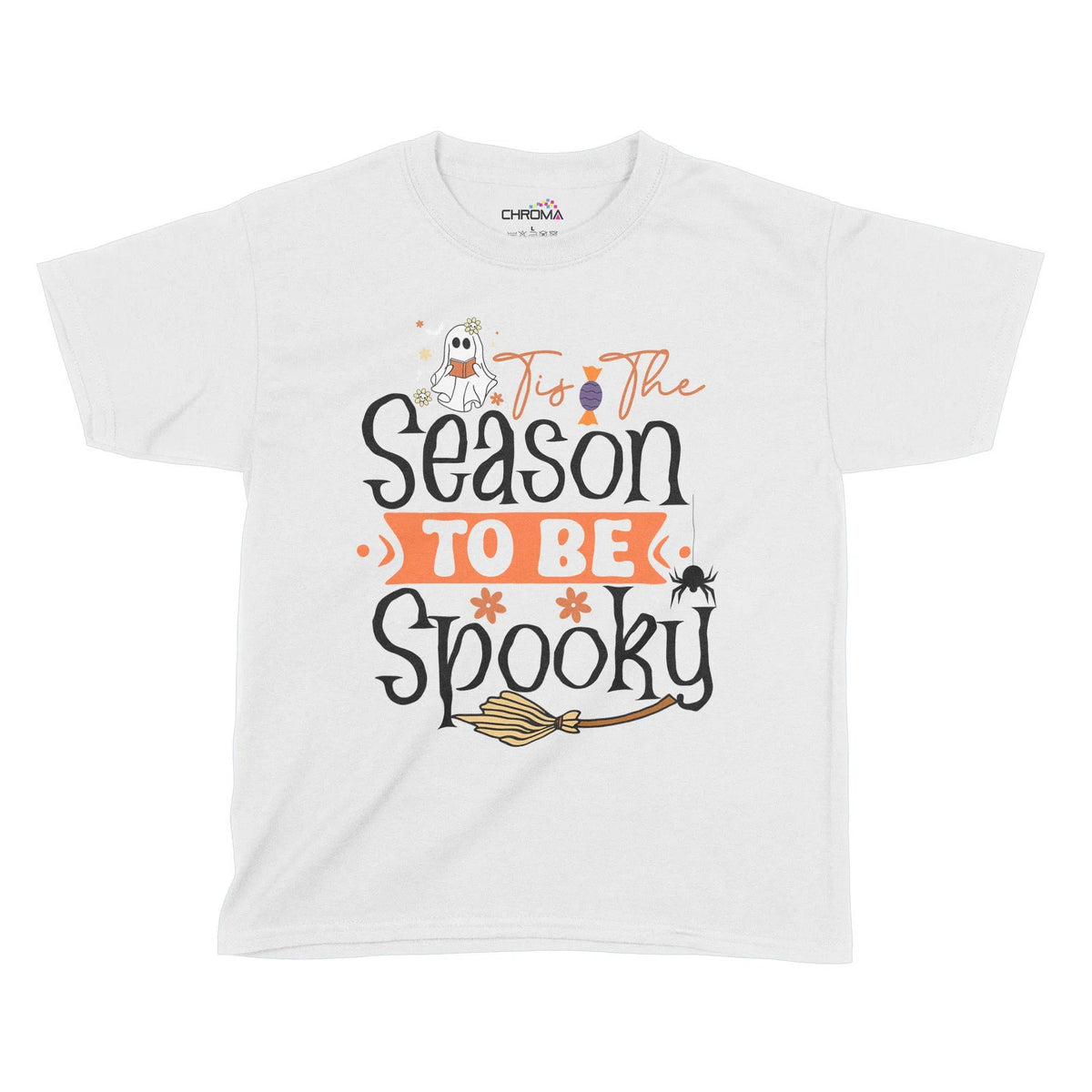 Tis The Season To Be Spooky Halloween Kids T-Shirt | Premium Halloween Chroma Clothing