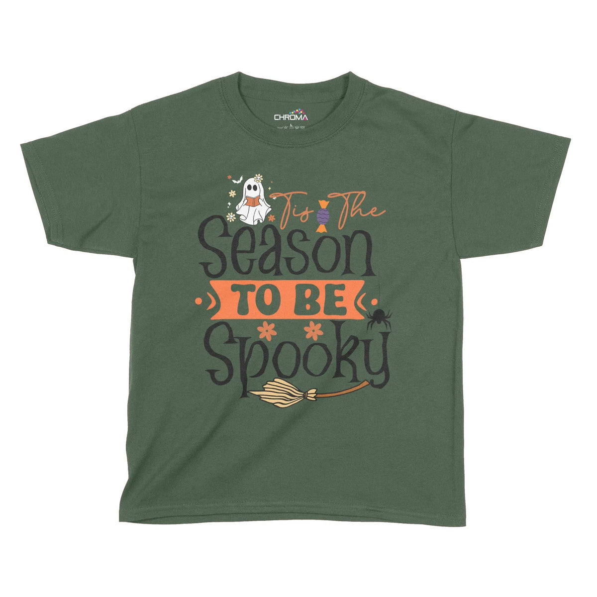 Tis The Season To Be Spooky Halloween Kids T-Shirt | Premium Halloween Chroma Clothing