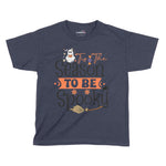 Tis The Season To Be Spooky Halloween Kids T-Shirt | Premium Halloween Chroma Clothing