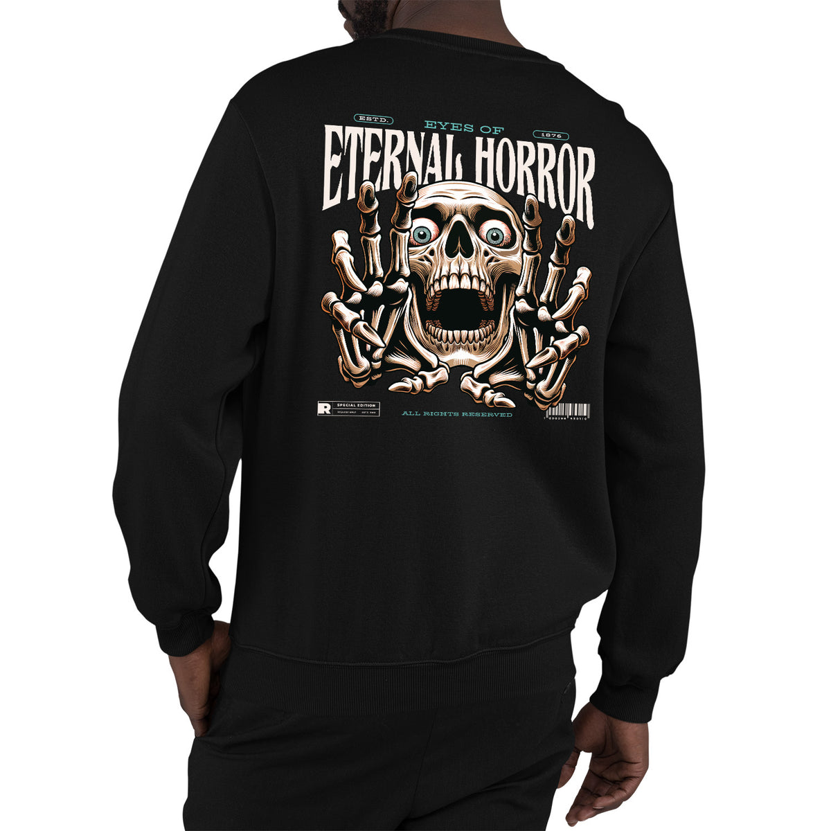 Eyes Of Eternal Horror Adult Sweatshirt | Premium Halloween Clothing